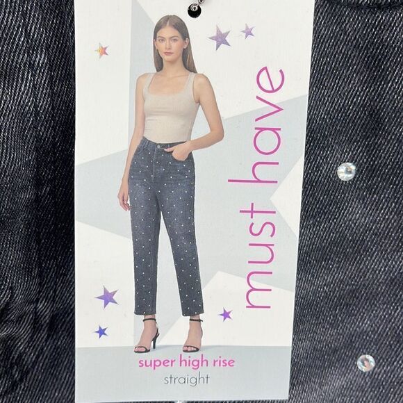Simple Society distressed super high rise button fly raw hem jeans NEW NWT 3 26 - Picture 7 of 14